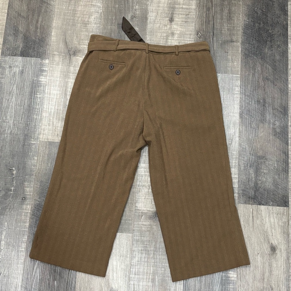 Axcess Liz Claiborne Stretch Wide Leg Cropped Trousers, Herringbone Pattern, GUC - Picture 10 of 14